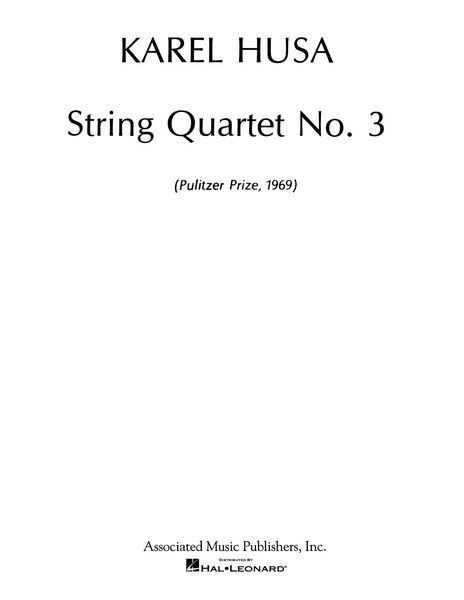 String Quartet No. 3, 1969.