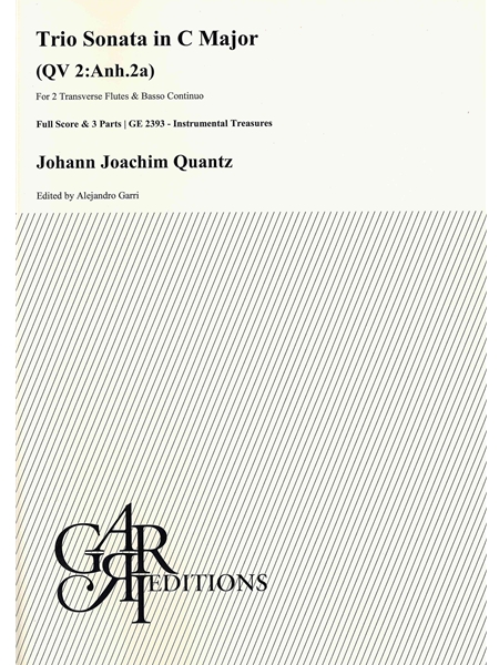 Trio Sonata In C Major, QV 2:Anh.2a : For 2 Transverse Flutes and Basso Continuo.