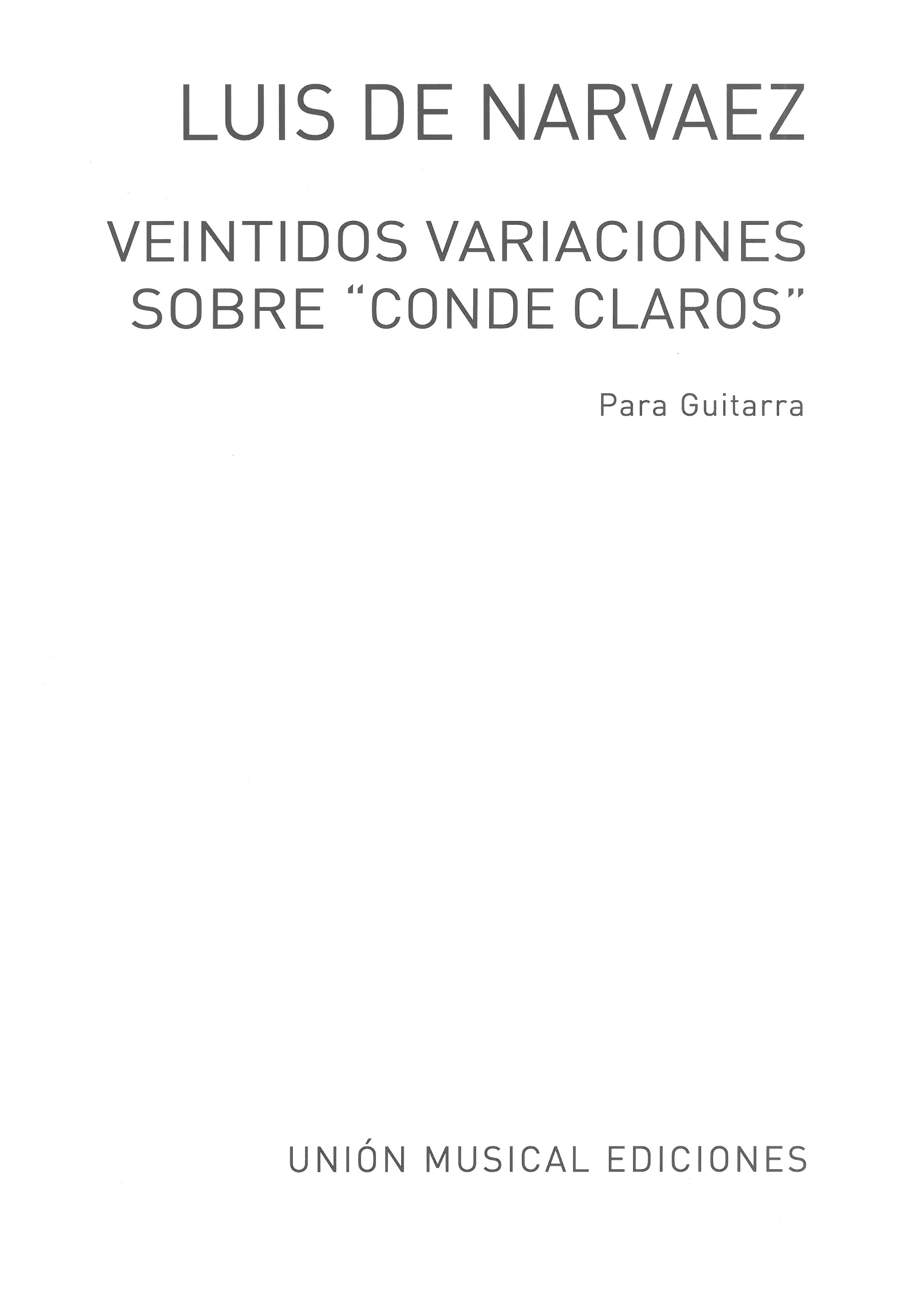 Veintidos Variaciones Sobre Conde Claros : Para Guitarra.