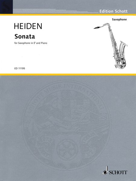 Sonata : For Saxophone and Piano.
