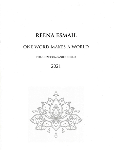 One Word Makes A World : For Unaccompanied Cello (2021).