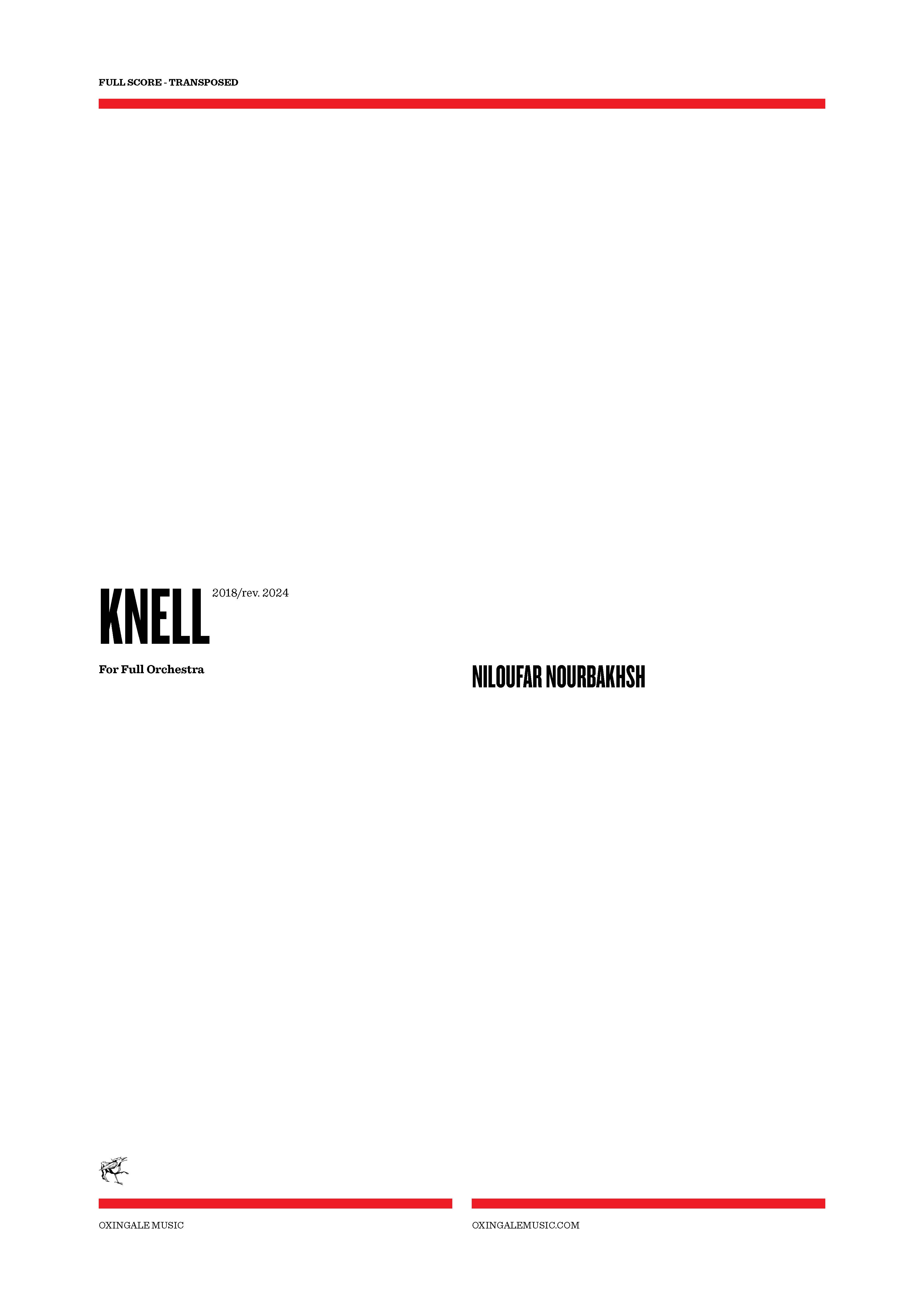 Knell : For Full Orchestra (2018, Rev. 2024).