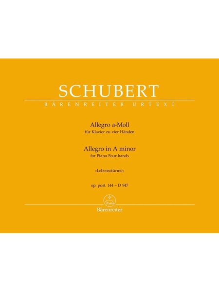 Allegro In A Minor, Op. Post. 144, D. 947 : For Piano Four-Hands / edited by Walburga Litschauer.