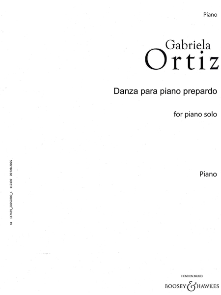 Danza Para Piano Preparado : For Piano Solo (1984).