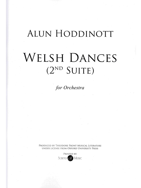 Welsh Dances (2nd Suite), Op. 64 : For Orchestra.