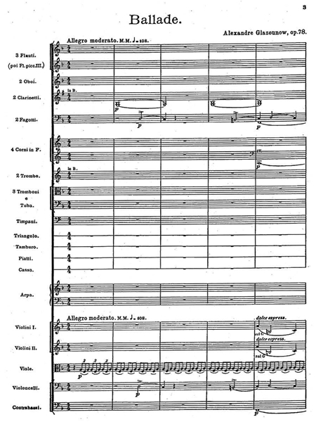 Ballad In F Major, Op. 78 : For Orchestra.