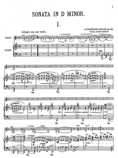 Sonata In D Minor, Op. 28 : For Violin and Piano.