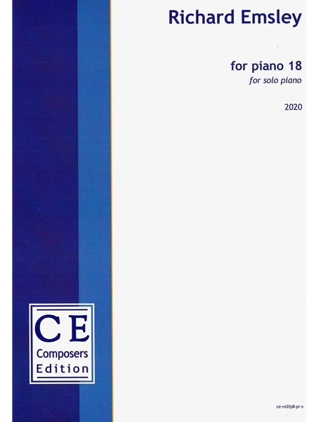 For Piano 18 : For Solo Piano (2020).
