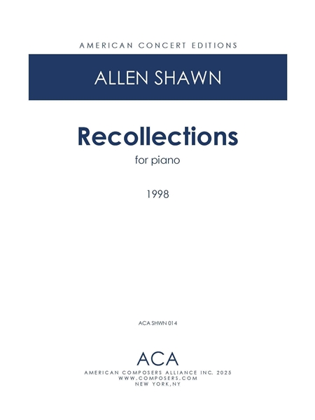 Recollections : For Piano (1998).