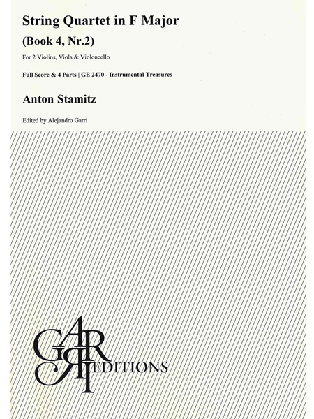 String Quartet In F Major (Book 4, Nr. 2) / edited by Alejandro Garri.