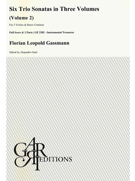 Six Trio Sonatas In Three Volumes, Vol. 2 : For 2 Violins and Basso Continuo / Ed. Alejandro Garri.