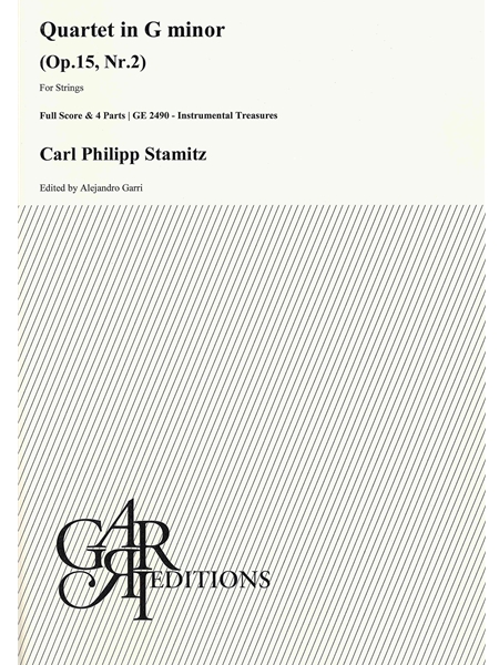 Quartetto In G Minor, Op. 15, Nr. 2 : For Violin, 2 Violas and Violoncello / Ed. Alejandro Garri.