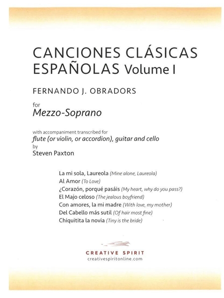 Canciones Clásicas Españolas, Vol. 1 : For Mezzo-Soprano.