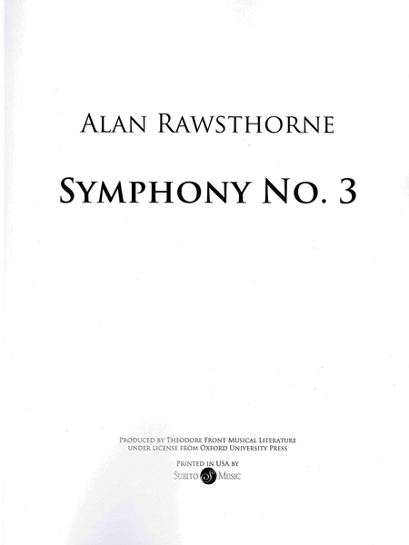 Symphony No. 3 : For Orchestra.