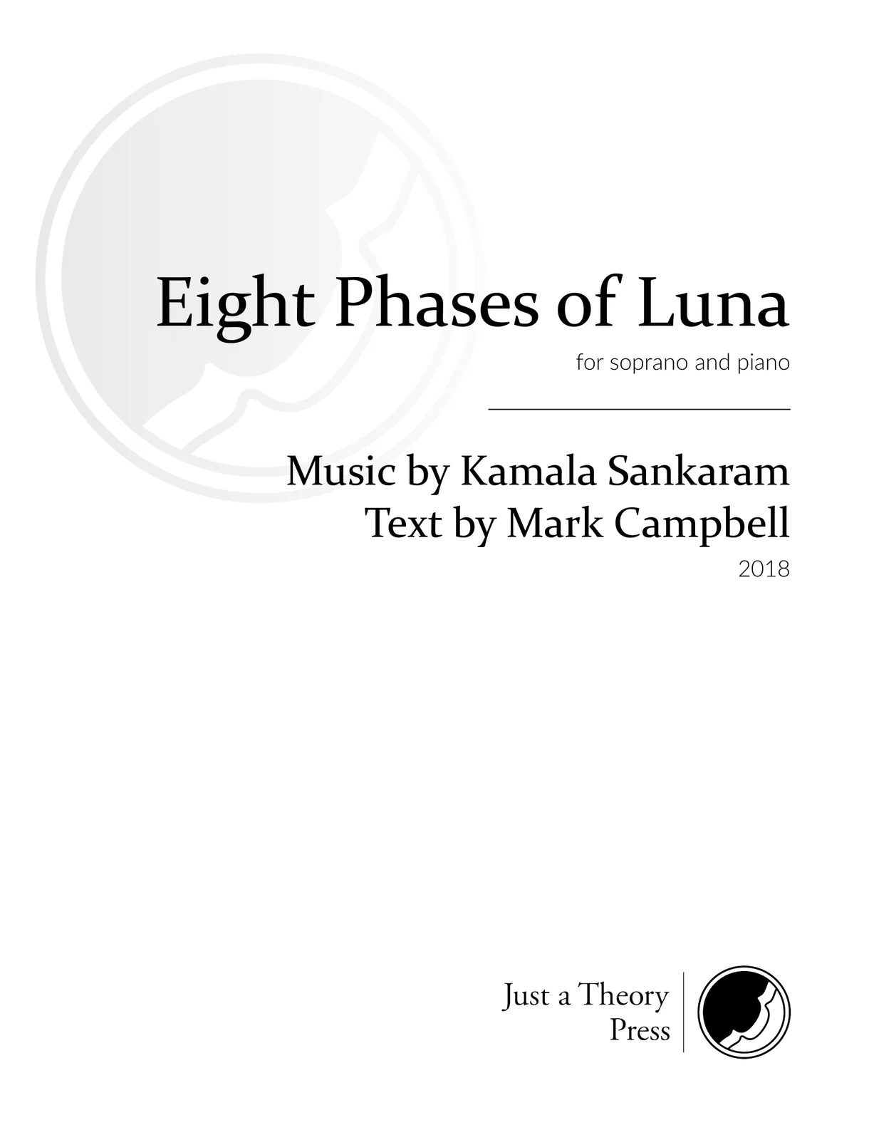 Eight Phases of Luna : For Soprano and Piano (2018).