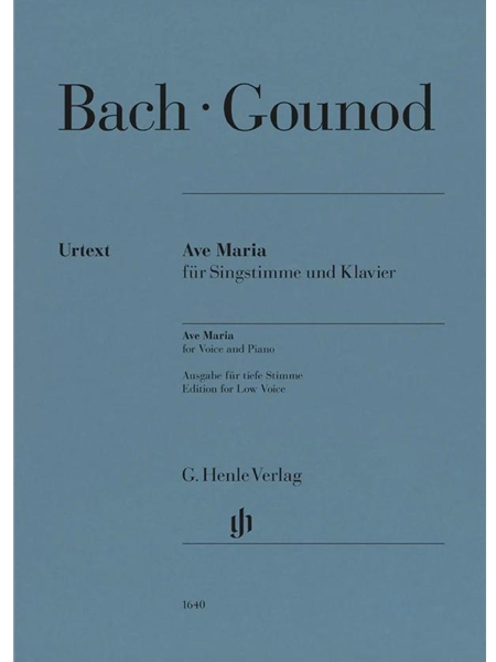 Ave Maria - Edition For Low Voice : Für Singstimme und Klavier / edited by Gérard Condé.