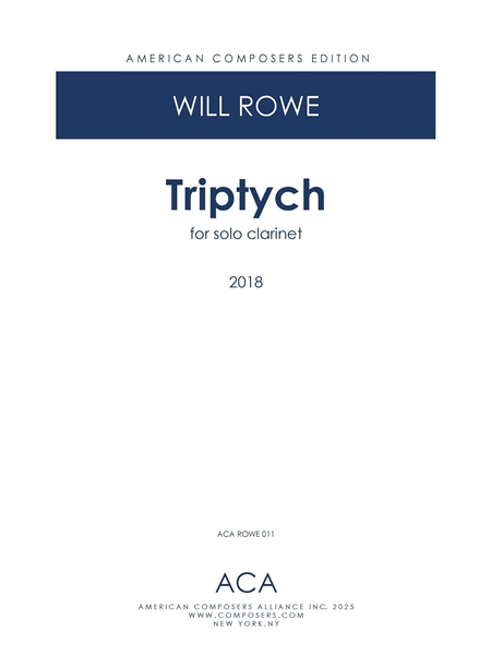 Triptych : For Solo Clarinet (2018).