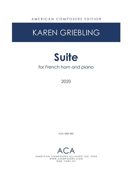Suite : For French Horn and Piano (2006).