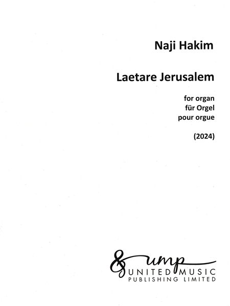 Laetare Jerusalem : For Organ (2024).