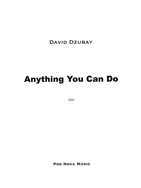 Anything You Can Do : For Clarinet and Basoon.