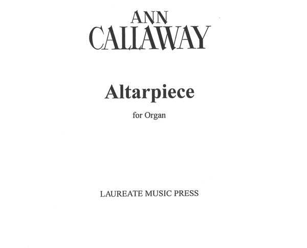 Altarpiece : For Organ (1996).