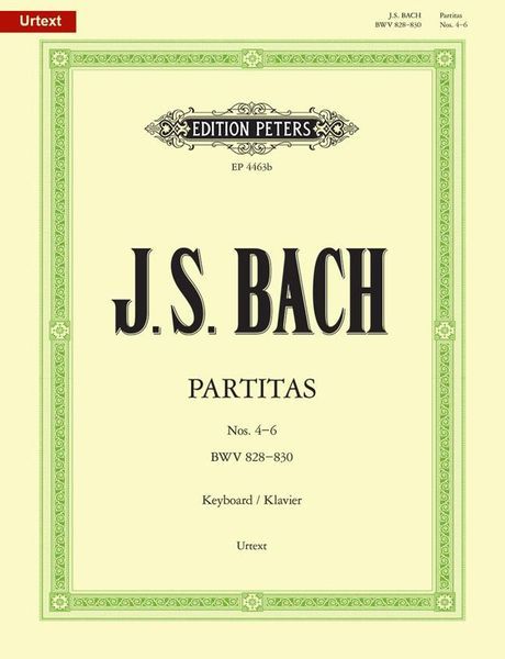 Partitas, Nr. 4-6 : For Piano / Revised and edited by Kurt Soldan.