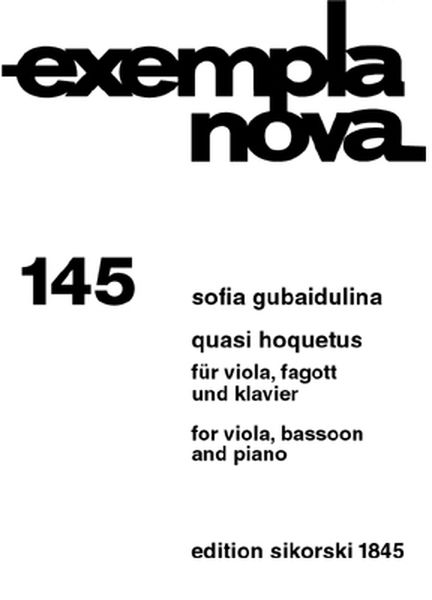 Quasi Hoquetus : For Viola, Bassoon and Piano.