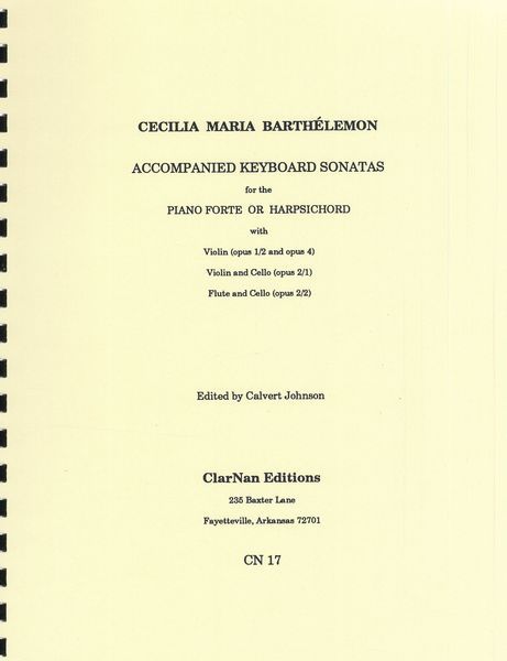 4 Sonatas : Accompanied Keyboard Sonatas For The Piano Forte Or Harpsichord.