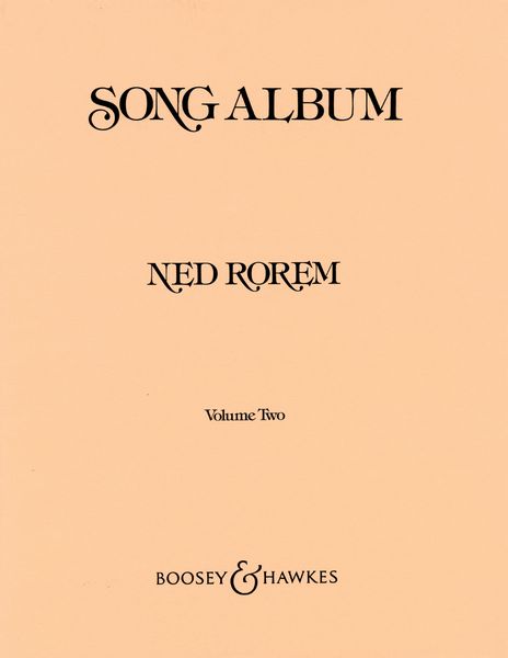 Song Album, Vol. 2 / Fifteen Songs With The Composer's Preface.