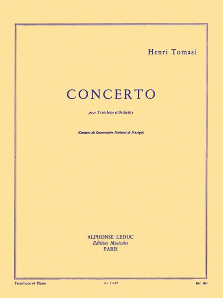 Concerto : For Trombone and Orchestra - reduction For Trombone and Piano.