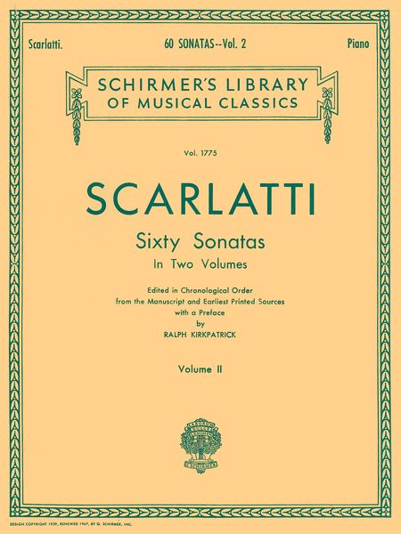 60 Sonatas, Vol. 2 / edited by Ralph Kirkpatrick.