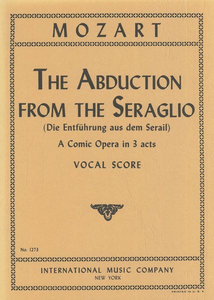 Abduction From The Seraglio, K. 384 [G/E].