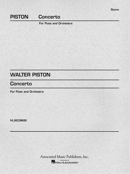 Concerto (1971) : For Flute and Orchestra.