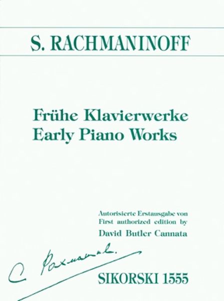 Early Piano Works : First Authorized Edition By David Butler Cannata.