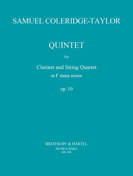 Quintet : For Clarinet and Quartet, Op. 10.