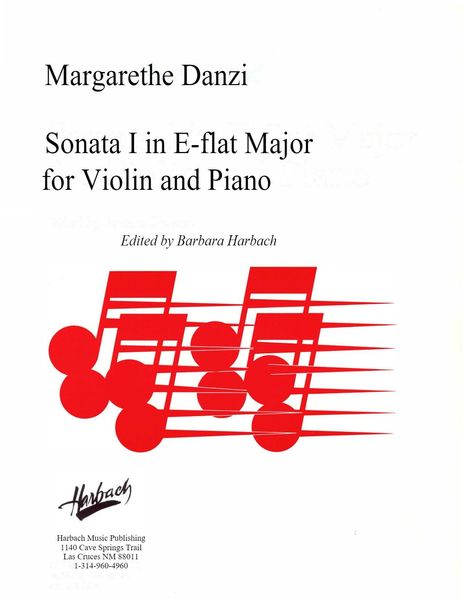 Sonata No. 1 In E Flat Major : For Violin and Pinao / edited by Barbara Harbach [Download].