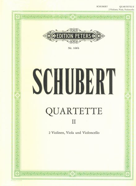 String Quartets, Vol. 2 : Op. 161 (D887), Op. 168 (D112), Op.Post: D173, D94, D703.