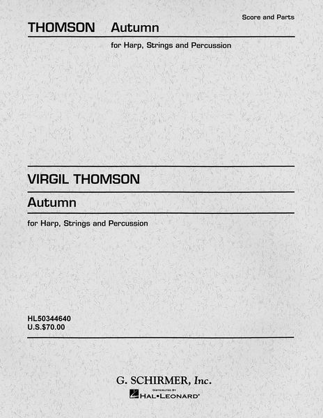 Autumn : Concertino For Harp, Strings and Percussion.