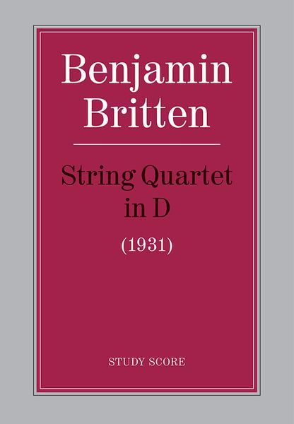String Quartet In D Major (1931).