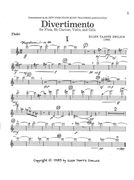 Divertimento : For Flute, Clarinet, Violin and Violoncello.