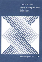 Missa In Tempore Belli In C, Hob. XXII:9 - Paukenmesse / edited by Wolfgang Hochstein.