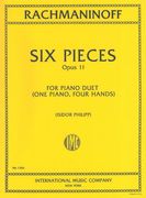 Six Original Pieces, Op. 11 : For One Piano, Four Hands / ed. by Philipp.