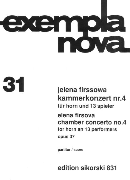 Chamber Concerto No. 4, Op. 37 : For Horn and Thirteen Performers.