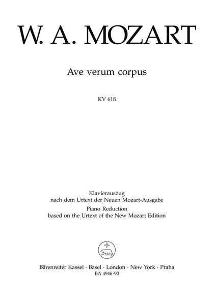 Ave Verum Corpus, K. 618.