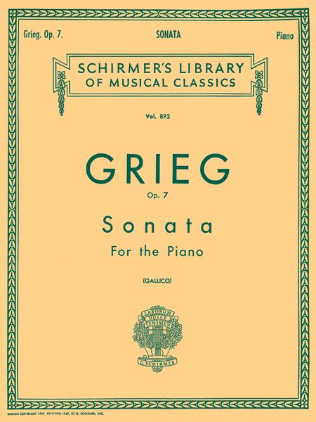 Sonata, Op. 7 In E Minor : Piano.