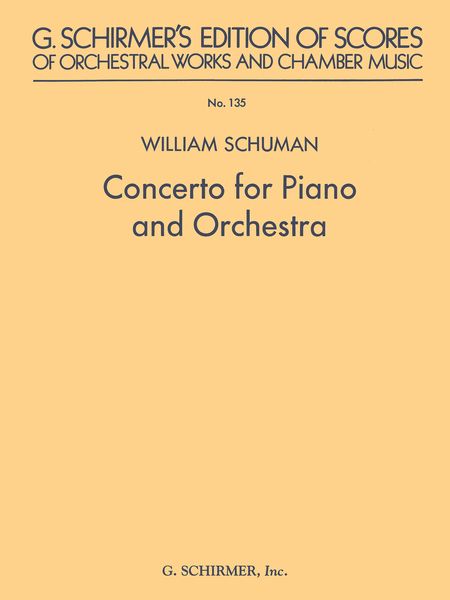Concerto For Piano and Orchestra.