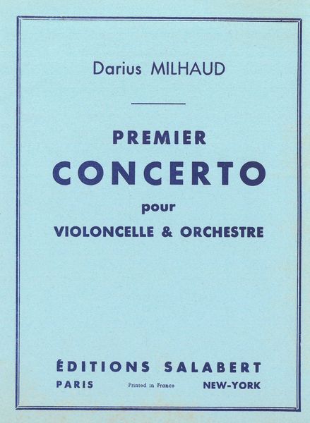 Concerto No. 1, Op. 136 : For Cello and Orchestra.